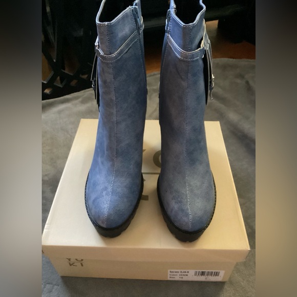 Yoki Denim Heel Booties New In Box - Picture 9 of 16